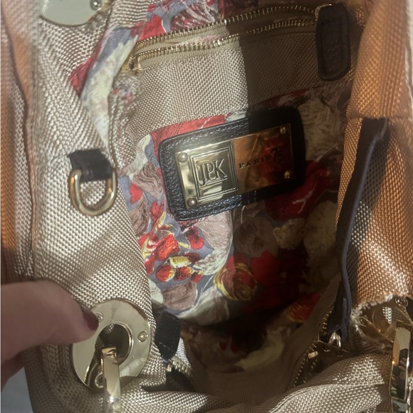 Chic Tan Hobo Bag with Gold Rings - Picture 4 of 10